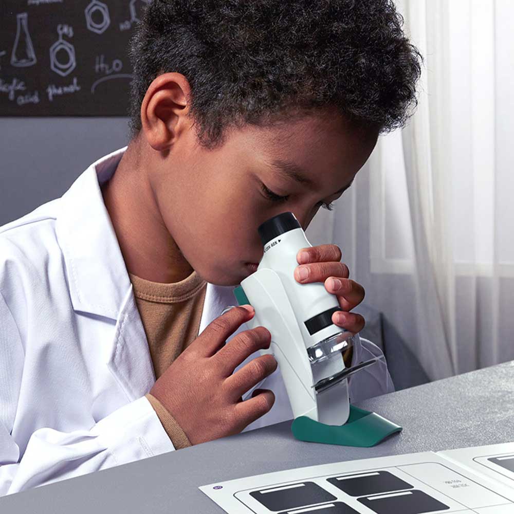 達爾文便攜式兒童科學顯微鏡 (連標本)-STEM玩具-Kidrise🧒🏻STEM香港教育玩具｜STEAM科學實驗玩具｜STEM幼兒教育玩具｜啟智早教玩具｜蒙特梭利教具