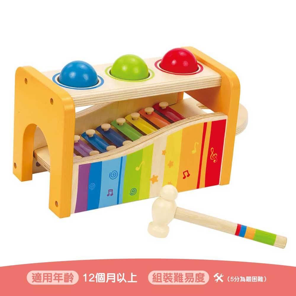 Hape E0305易握手柄🎹木製旋律敲琴台STEM玩具 副圖